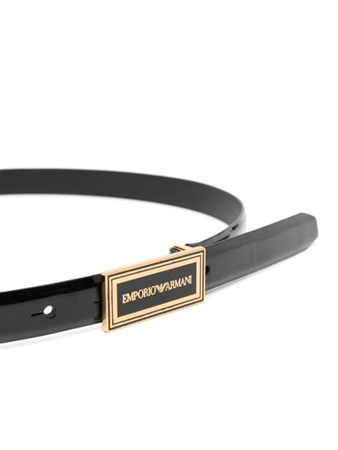 Emporio Armani Logo Buckle Leather Belt Farfetch