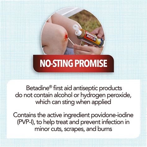 Betadine First Aid Solution 8oz Povidone Iodine Antiseptic No Sting Formula