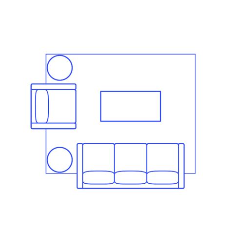 Living Room L Shape Sofa Armchairs Dimensions Drawings