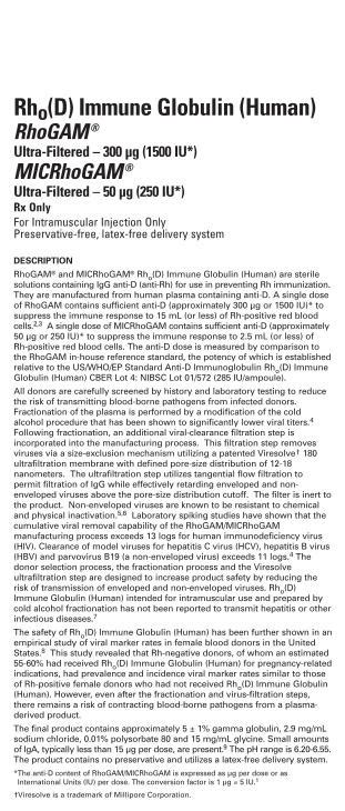 (PDF) Rh (D) Immune Globulin (Human) PHARMACOLOGY Mechanism of Action ...