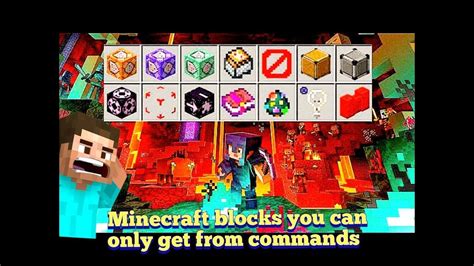 Minecraft Blocks You Can Only Get From Commands Only Items Minecraft