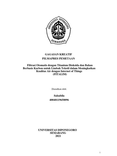 Pilmapres Gagasan Kreatif Salsabila Pdf