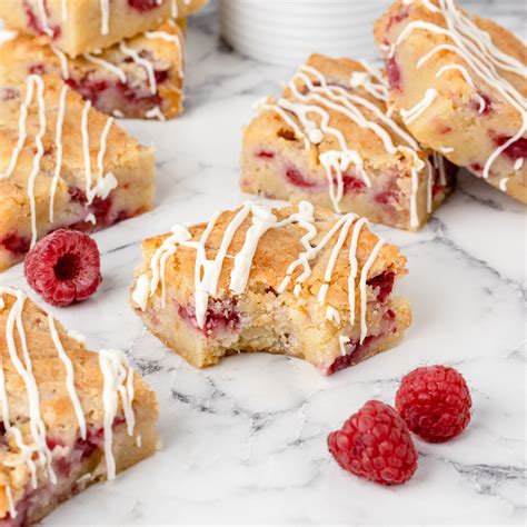 Raspberry White Chocolate Blondies Entirely Elizabeth