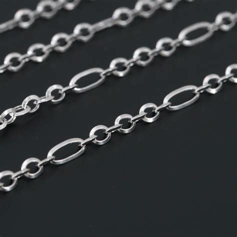 14K White Gold Figaro Chain Necklace | EBTH