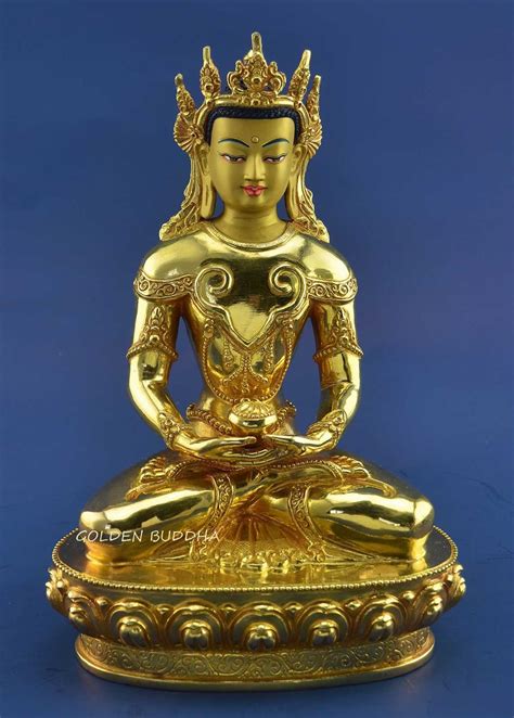 Gold Amitabha Buddha Statue Fully Gilded In 24k Gold 105