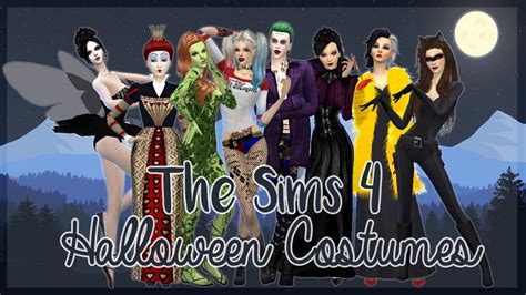 The Sims 4 Create A Sim Halloween Costumes Harley Quinn Joker And