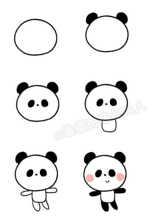 Paso A Paso Para Dibujar Un Osito Panda Kawaii Aprendemos A Dibujar