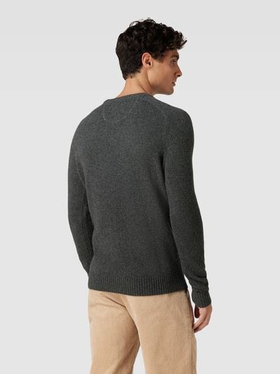 Mcneal Strickpullover Aus Lammwolle Dunkelgrau Melange Online Kaufen