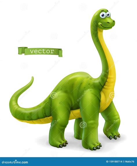 Brachiosaurio Personaje De Caricatura De Sauropod Dinosaurios Icono