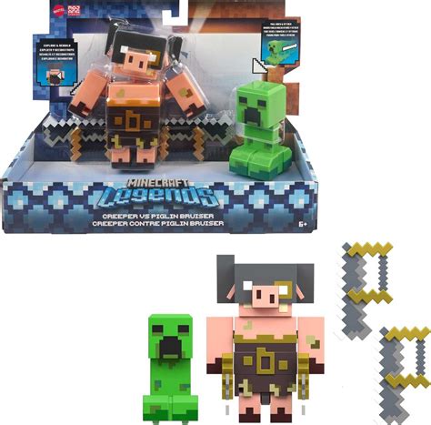 Amazon Mattel Minecraft Legends Action Figure 2 Pack Creeper Vs