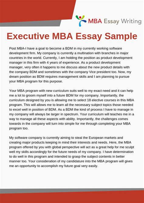 Executive MBA Essay Sample Follow This Link To Get Executi Flickr