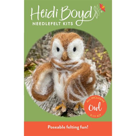 Owl Needle Felt Kit Poseable Owl DIY Owl Kit Barred Owl Etsy