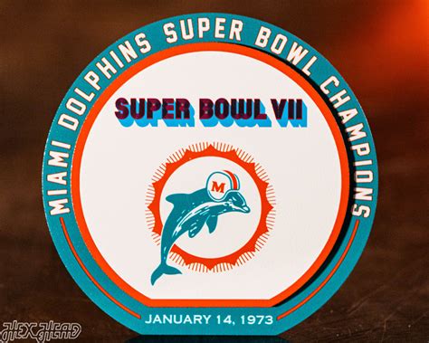 Miami Dolphins Super Bowl Vii Double Play On The Shelf Or On The Wal