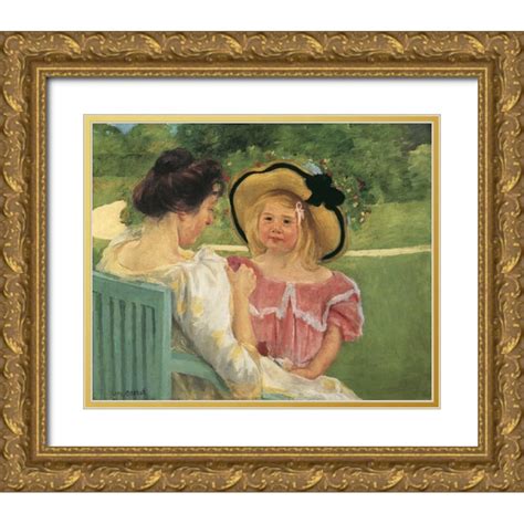 Cassatt Mary 17x15 Gold Ornate Wood Framed With Double Matting Museum