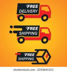 Free Delivery Shipping Icon Courier Service Label Stock Off