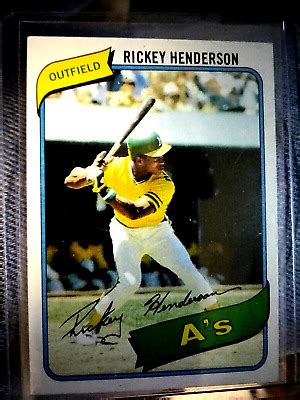 Topps Rickey Henderson Rookie Card Rc Centered Beauty Ebay