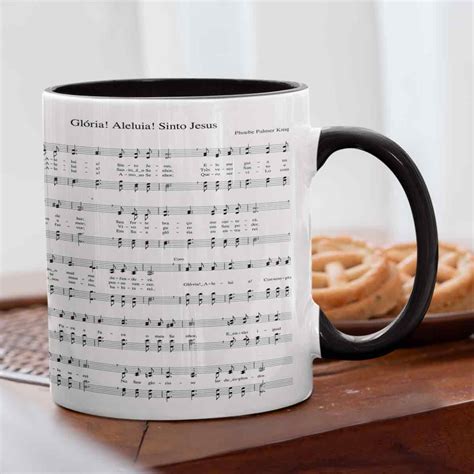 Caneca Música Hino 248 CCB Glória Aleluia Sinto Jesus Elo7