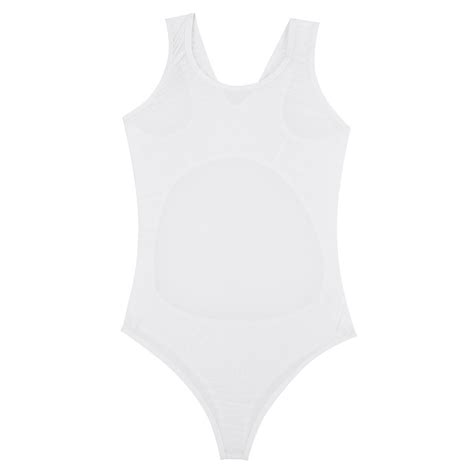 Womens Sheer Mesh Lingerie High Cut Sleeveless Bodysuit Leotard Underwear Romper Ebay