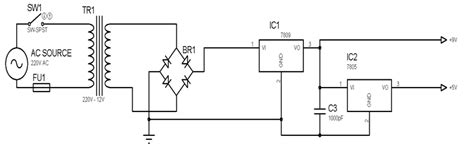 12v Power Supply Circuit Diagram Wiring Draw And Schematic