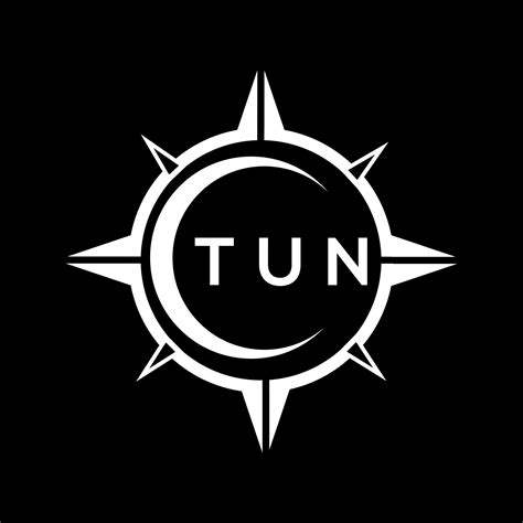 tun abstract technology logo design  black background tun creative