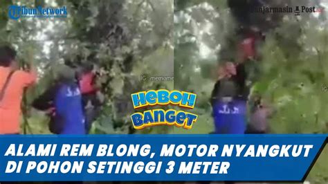 Viral Pengendara Alami Rem Blong Motor Wisatawan Nyangkut Di Pohon