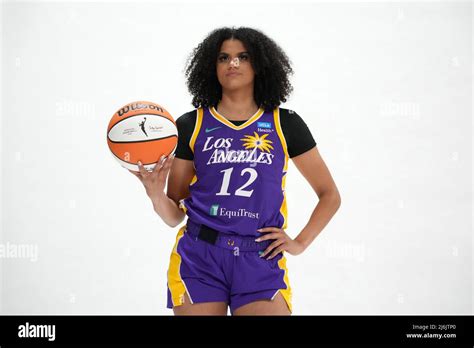 Los Angeles Sparks Guard Rae Burrell 12 Poses During Media Day