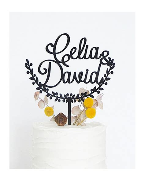 Cake Topper Personalizado Brezo Nombres Marmarina