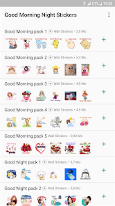 Android Için Good Morning Night Stickers İndir