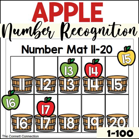 Apple Number Recognition Mats 1 100 Made By Teachers