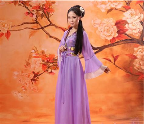 Multicolor Ancient Chinese Costume Clothes Fairy Tang Suit Hanfu Guzheng Costume Fairies Chiffon