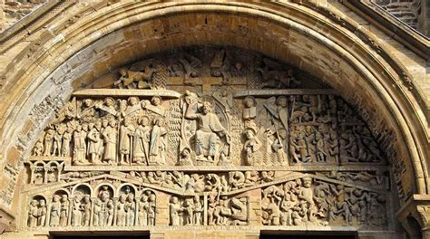 Abbey Church And Reliquary Statue Of Sainte Foy In Congues And Tympanum