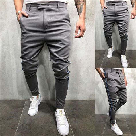 Hommes pantalons décontractés pantalons de survêtement mode mâle