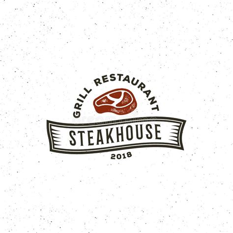 Vintage Steak House Logo Retro Styled Grill Restaurant Emblem Vector