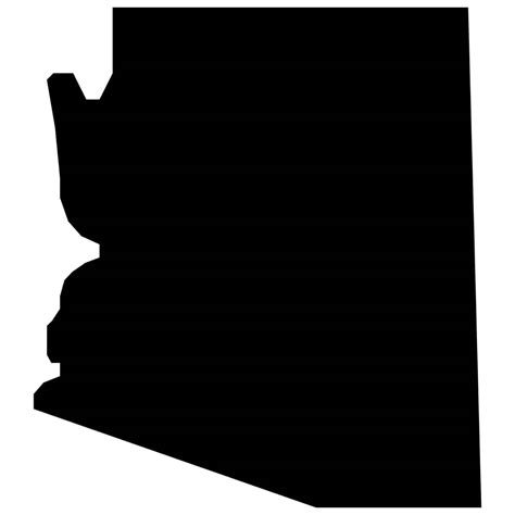 Arizona State Map Silhouette SVG, PNG, JPG, PDF Files | Craftpi