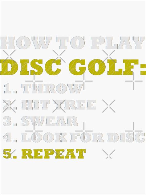 How To Play Disc Golf Sticker By Devmetal Redbubble