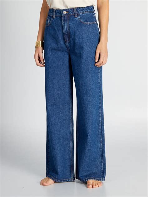 Pantaloni In Denim Wide Leg L Blu Kiabi