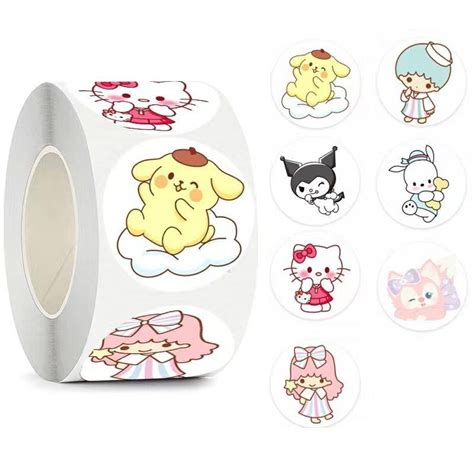 500pçs Adesivo De Selagem Sanrio Cinnamoroll Envelope Presente Desenho