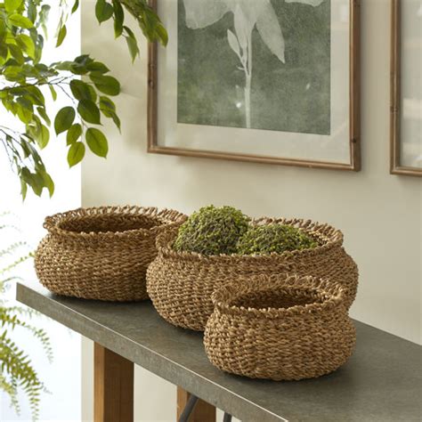 Joss And Main 3 Piece Seagrass Basket Set Wayfair