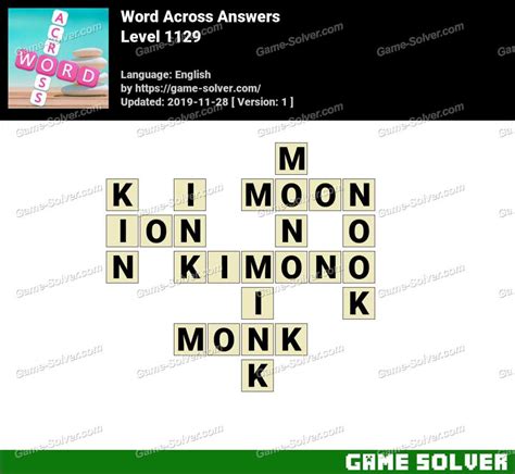 Word Across Level 1129 Answers • Game Solver
