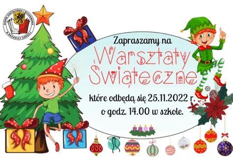 Zaproszenie na Warsztaty Świąteczne Zespół Kształcenia i Wychowania w