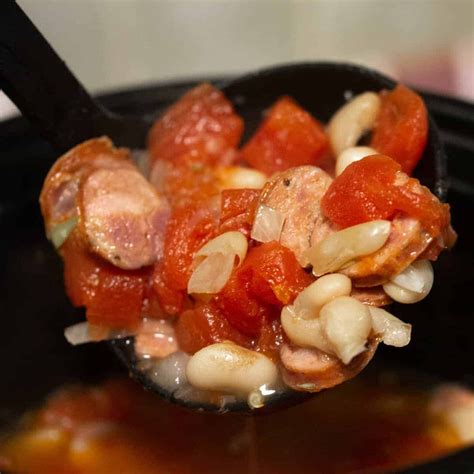 Slow Cooker Sausage and White Bean Stew Sausage Stew, Chicken Apple ...