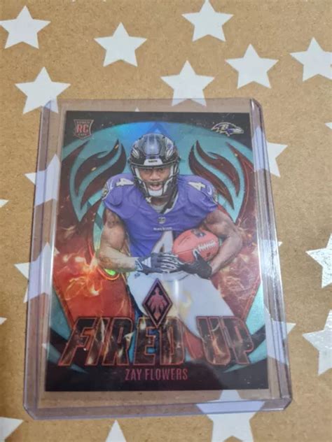 ZAY FLOWERS 2023 Panini Phoenix ROOKIE RC SP Corbeaux Bleu Sarcelle