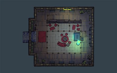 Bluberreys Cyberpunk Castle Battle Map Floor 1 2 Minute Tabletop