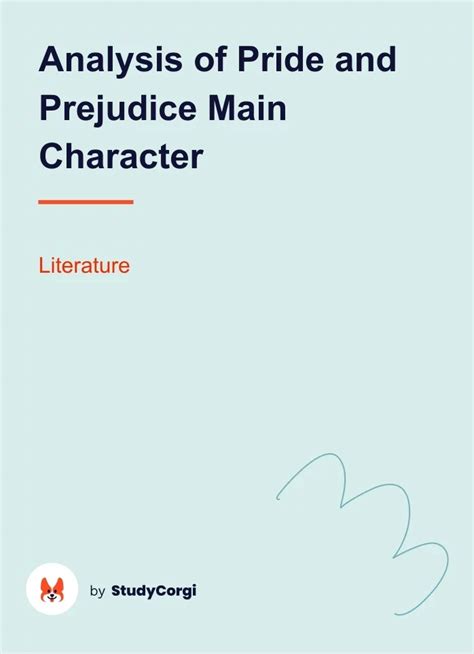 Analysis of "Pride and Prejudice" Main Character | Free Essay Example