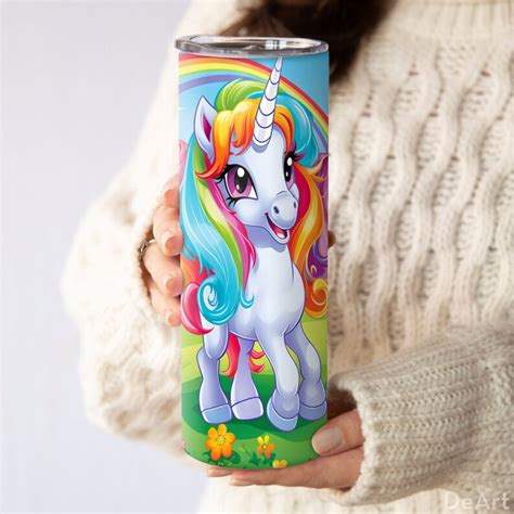 Unicorn Tumbler Design Rainbow Unicorn Unicorn Oz Skinny Tumbler