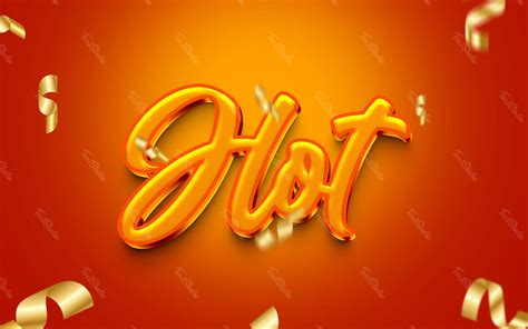 Hot Honey Golden Confetti Party 3D Text Effect Fichier PSD Photoshop