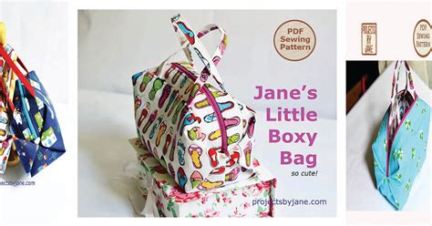 Jane's Little Boxy Bag Pattern - projectsbyjane.com