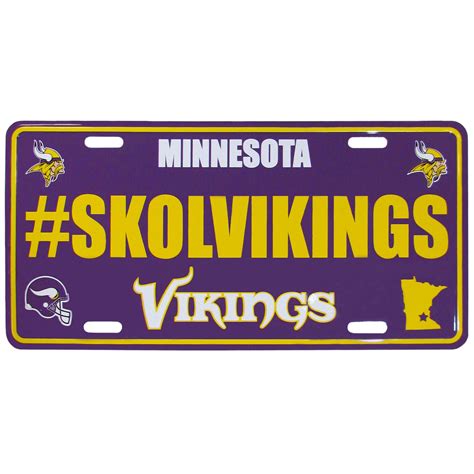 Minnesota Vikings Hashtag License Plate Minnesota Vikings Minnesota