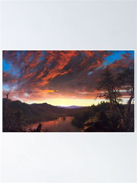 "Vintage Frederic Edwin Church Twilight in the Wilderness 1860 Fine Art ...