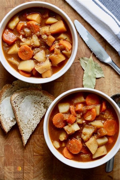 Hearty Vegetable Stew Vegan Slow Cooker Option The Cheeky Chickpea